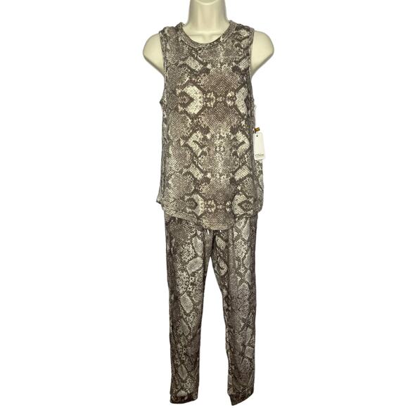 P.J. Salvage Other - P. J Salvage Snake animal Print Lounge Pijama Set Pants Relax Lightweight Sz S